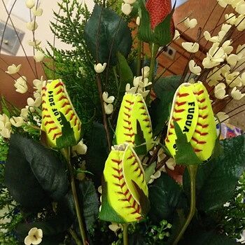 Personalized Softball Rose