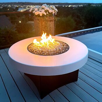 Oriflamme Gas Fire Pit Table Glacier Stone