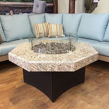 Oriflamme Gas Fire Pit Table Elegance Octagon