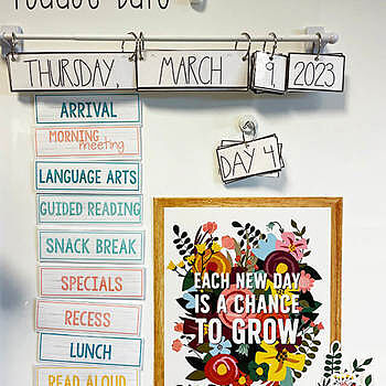Grow Together Calendar Bulletin Board Set