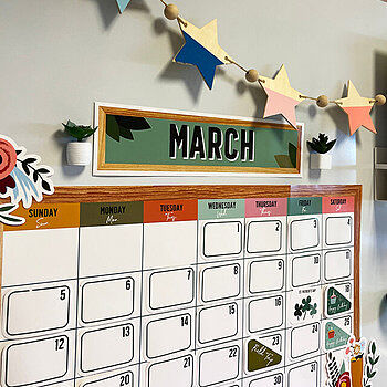 Grow Together Calendar Bulletin Board Set