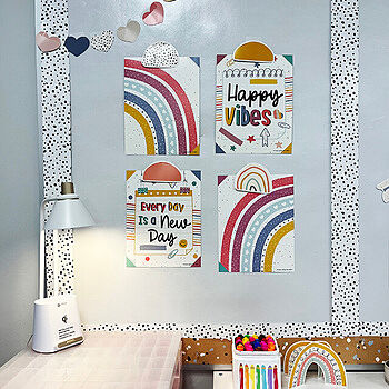 Black Dots Straight Bulletin Board Borders