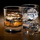 Product image for Groomsmen Round Whiskey Glasses Personalised