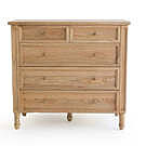 Product image for DRAWERS | Hamptons 5 drawers weathered oak by Cranmore Home & Co.
