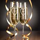 Product image for Champagne Flutes Personalised Wedding toast glasses - Set of 2