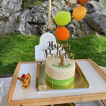 Happy Birthday Deluxetårta, grön Deluxe birthdaycake grön