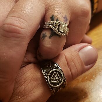 Valknut Ring, Stainless Steel Valknut Ring