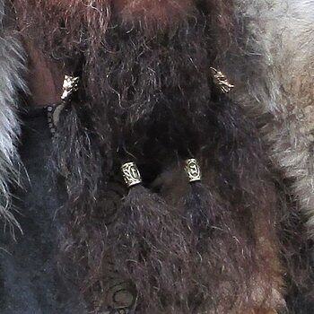 Beard Bead, Bronze Wolf Fint arbeid og god størrelse
