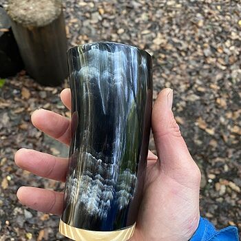 Horn Cup, Polished A perfect vessel for drinking