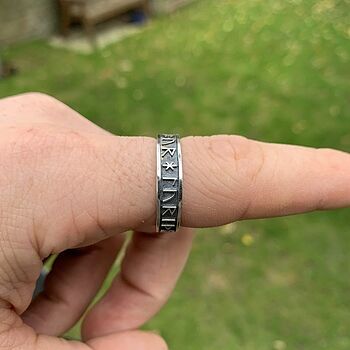 Thor Rune Band Ring, Silver Quality is amazing!