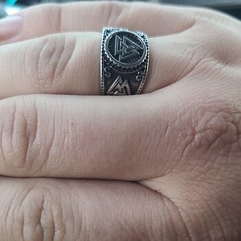 Valknut Ring, Stainless Steel Valknut Ring