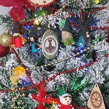 Tree Decoration, 4-pack Gods, 7 cm Odin and Thor Yuletide tree decorations