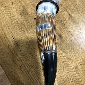 Carved Drinking Horn, XL Fantastic! Better than the pictures!