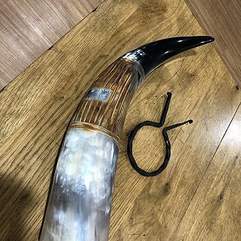 Carved Drinking Horn, XL Fantastic! Better than the pictures!
