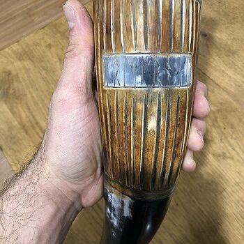 Carved Drinking Horn, XL Fantastic! Better than the pictures!