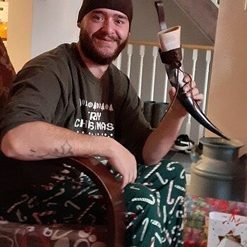 Drinking Horn Set "Wow, pattern is beautiful".