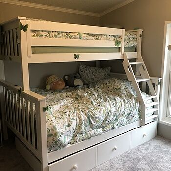 Charlie White Twin-Over-Full Bunk Bed + Trundle Wonderful, sturdy bed!! My daughter