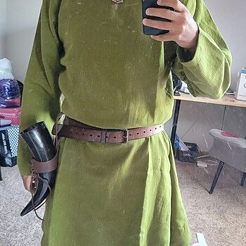 Viking Linen Tunic, Green Green Linen Tunic