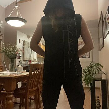 Premium Sleeveless Hoodie, Thor Viki, Black Thor Viki Hoodie
