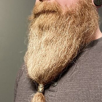 XL Knotwork Beard Ring, Bronze Craftsmanship that shows.
