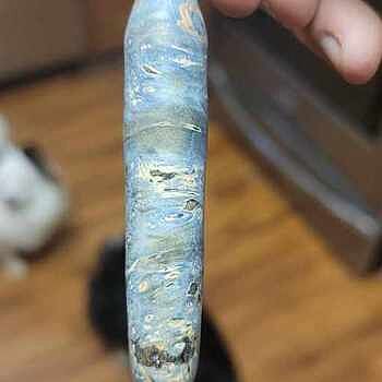 Stabilized Colored Blue Box Elder 3/4 in. x 3/4 in. x 5 in. Pen Blank Fantastic color