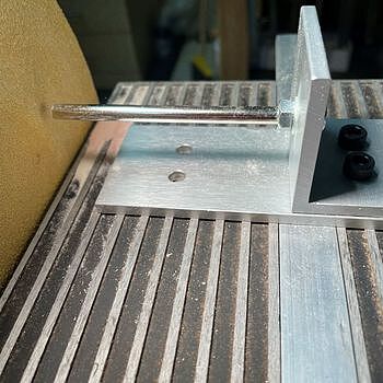 Pen Blank Squaring Jig with Cross Slide Easily Modified to Fit Your Sanding System