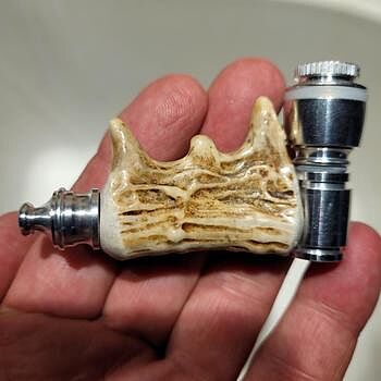 Smoking Pipe Kit in Aluminum Antler Pipes