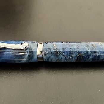 Stabilized Colored Blue Box Elder 3/4 in. x 3/4 in. x 5 in. Pen Blank Very Blue, Very Nice