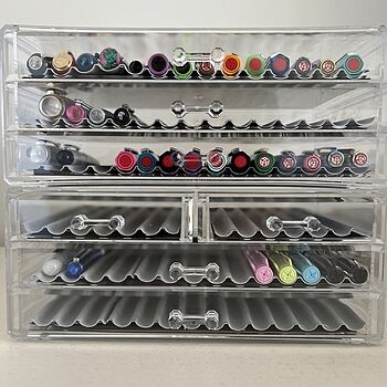 Slotted Flexible Pen Display Plastic Accessory Tray (4 pack) Great fountain liner trays.