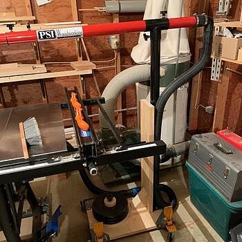 Table Saw Dust Collection Guard Mobile Stand for the PSI Dust Collector
