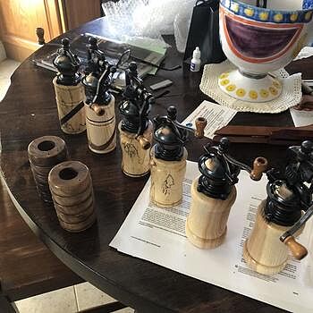EZ-Assemble Antique Style Salt and Pepper Mill Mechanism in Antique Copper Pepper mill