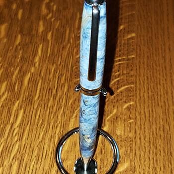 Stabilized Colored Blue Box Elder 3/4 in. x 3/4 in. x 5 in. Pen Blank Not your dad's Box Elder...