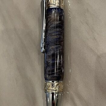 Stabilized Blue Maple Burl 3/4 in. x 3/4 in. x 5 in. Pen Blank Great blank!