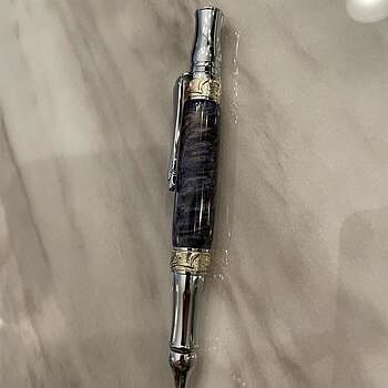Stabilized Blue Maple Burl 3/4 in. x 3/4 in. x 5 in. Pen Blank Great blank!