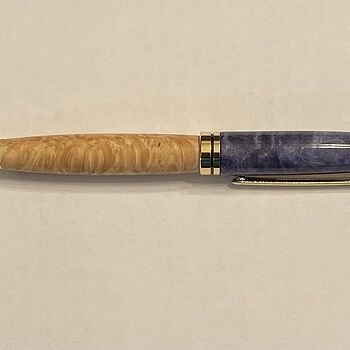 Stabilized Blue Maple Burl 3/4 in. x 3/4 in. x 5 in. Pen Blank Pretty grain, good color all the way through