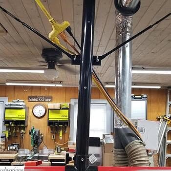 Table Saw Dust Collection Guard Overhead mounting