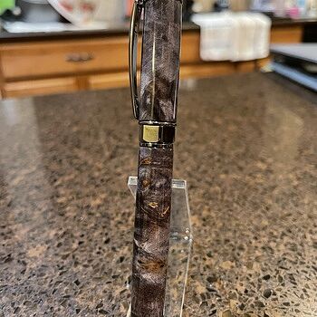 Stabilized Grey/Black Maple Burl 3/4 in. x 3/4 in. x 5 in. Pen Blank Very Nice