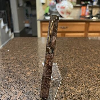Stabilized Grey/Black Maple Burl 3/4 in. x 3/4 in. x 5 in. Pen Blank Very Nice