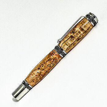 Majestic Gun Metal/Chrome Fountain Pen Kit Affordable higher-end kit with quality medium #6 nib