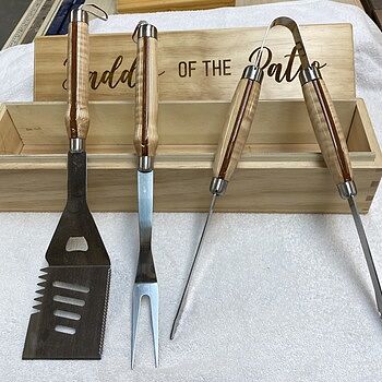 BBQ Grill Tool Kits - Set of 3 Daddio of the Patio!