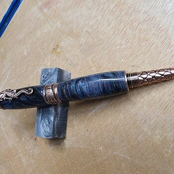 Stabilized Blue Maple Burl 3/4 in. x 3/4 in. x 5 in. Pen Blank This blank turned beautifully. Was