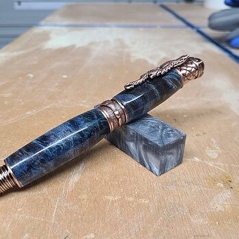 Stabilized Blue Maple Burl 3/4 in. x 3/4 in. x 5 in. Pen Blank This blank turned beautifully. Was