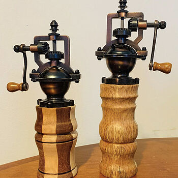 EZ-Assemble Antique Style Salt and Pepper Mill Mechanism in Antique Copper Pepper mill
