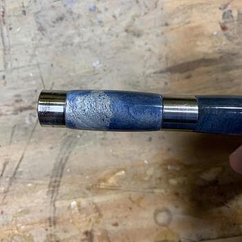 Stabilized Colored Blue Box Elder 3/4 in. x 3/4 in. x 5 in. Pen Blank Deep dye issue