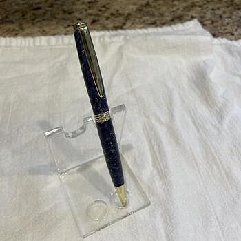 Stabilized Colored Blue Box Elder 3/4 in. x 3/4 in. x 5 in. Pen Blank Great colors.