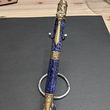 Stabilized Colored Blue Box Elder 3/4 in. x 3/4 in. x 5 in. Pen Blank Great Beautiful Wood