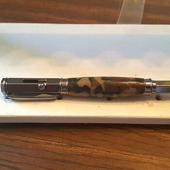 Woodland Digital 3/4 in. x 3/4 in. x 5 in. Camouflage Pen Blank Woodland Digital Camo by Mike McGuire