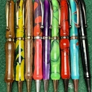 7mm Pen Kit Bundle: 8 Pen Kits and 3 sets of FREE Bushings and one 10 pack of Cocobolo Blanks FINE PROJECT PACK
