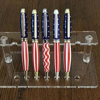 Stars on Blue 3/4 in.x 5 in. Pen Blank Patriotic