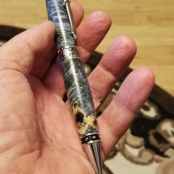 Stabilized Colored Blue Box Elder 3/4 in. x 3/4 in. x 5 in. Pen Blank Blue